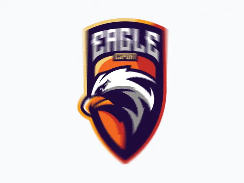 Eagle esports mascot redrawn as a vector: original artwork
