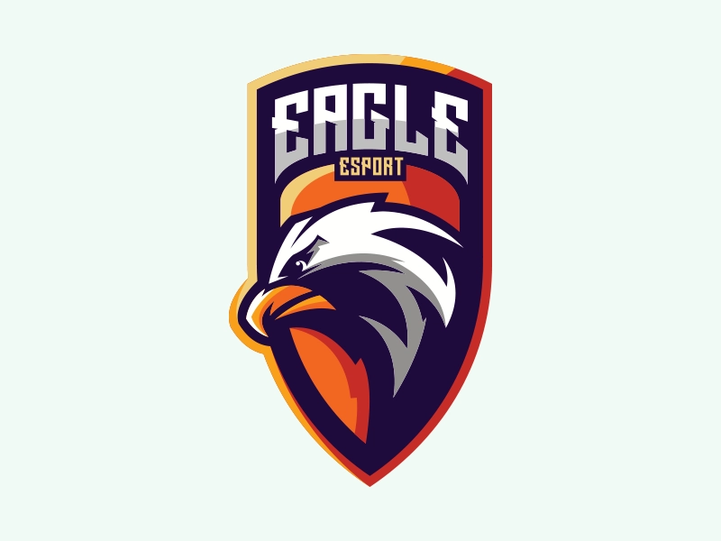 Eagle esports mascot redrawn as a vector: vector result