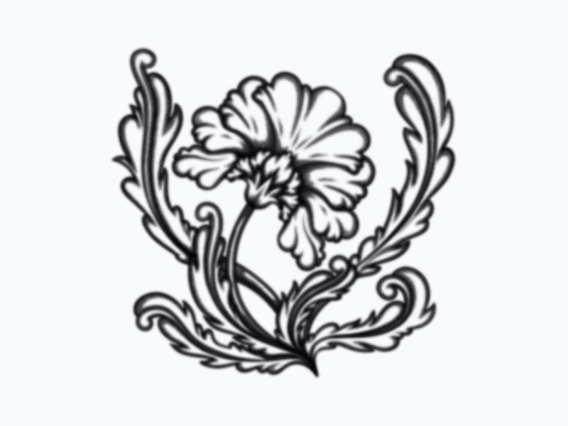 Floral ornament: original artwork