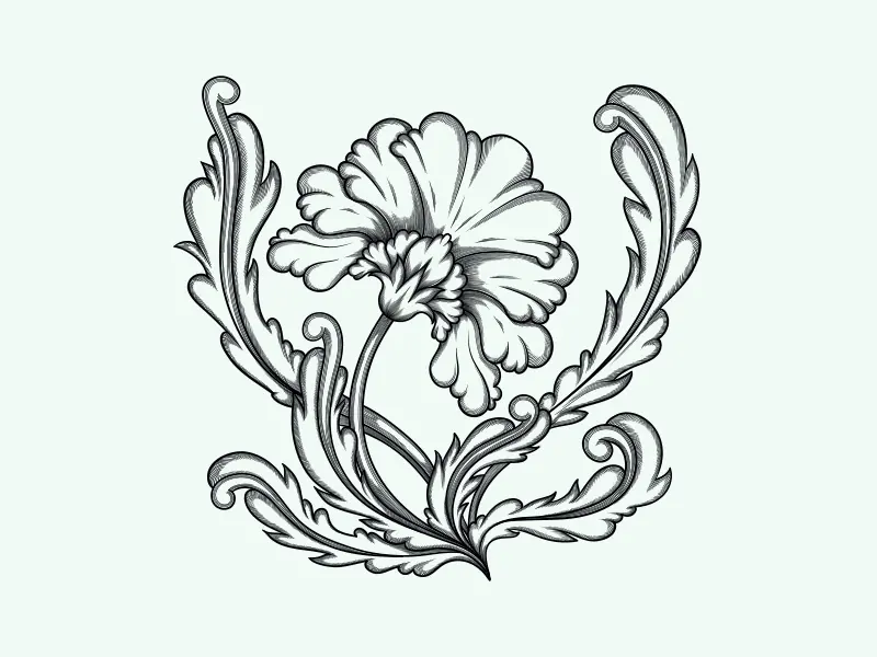 Floral ornament: vector result