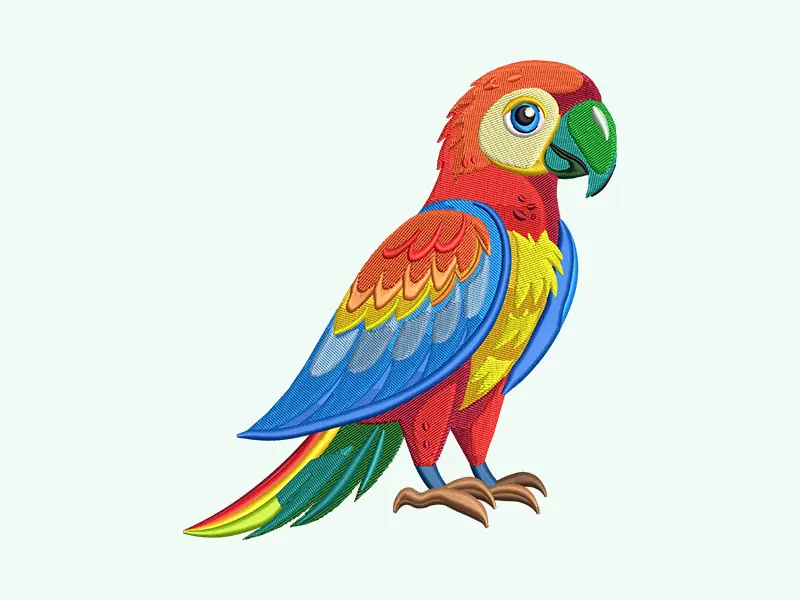 Parrot illustration: digitized result