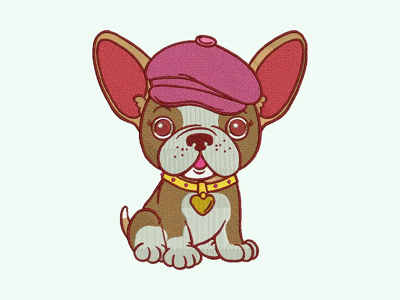 Puppy illustration: digitized result