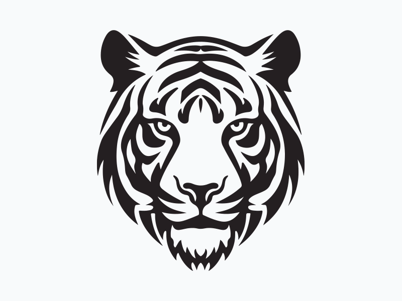 Tiger mascot, full-color fill: original artwork